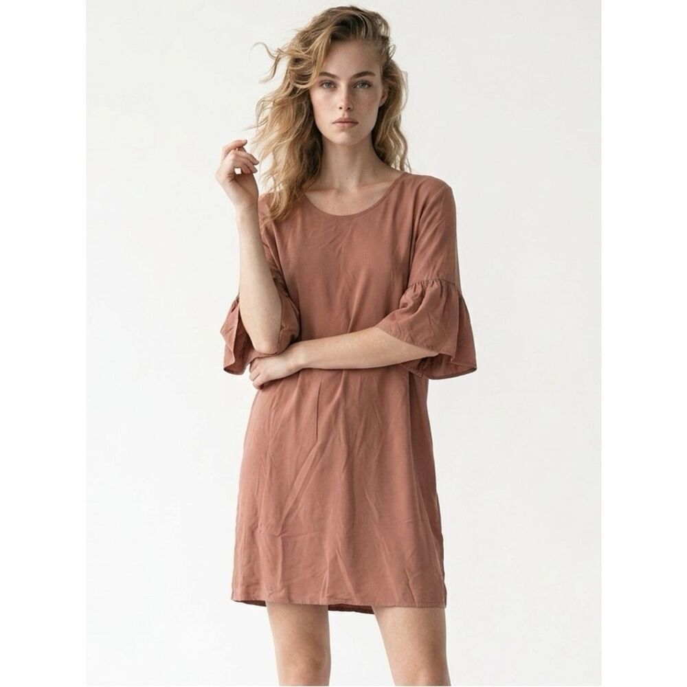 HOODIES | NEW! Isabella Dress Tan Bell Sleeve Throw & Go Women’s Size X-Small